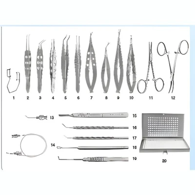 Equipmedy IOL Surgery Instrument Set – 14 Pcs